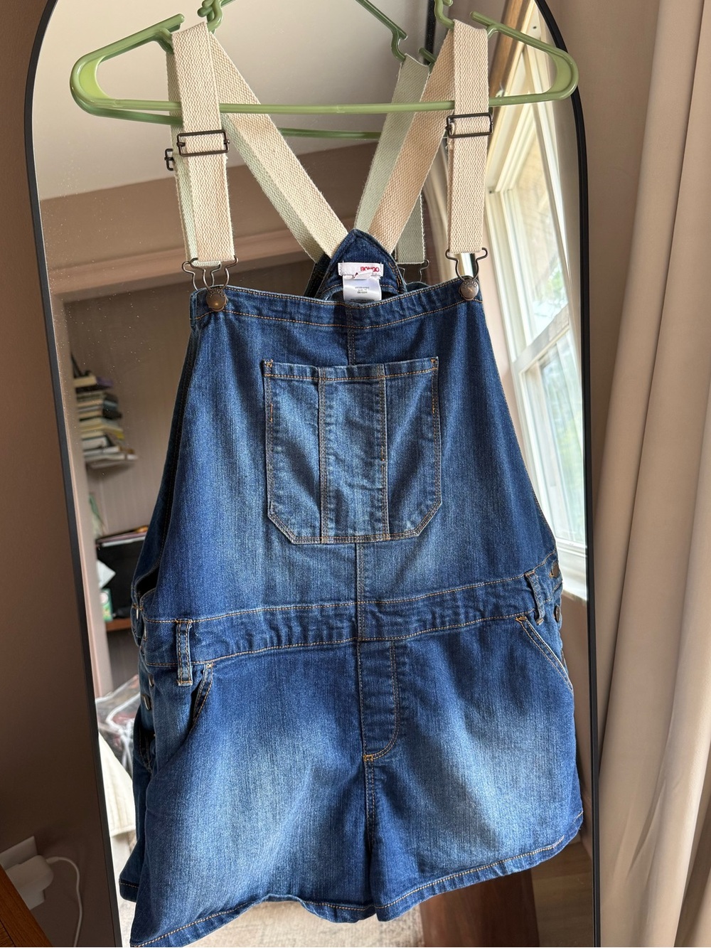 Bongo Denim Overall Shorts Size 15 Y2K Shortalls